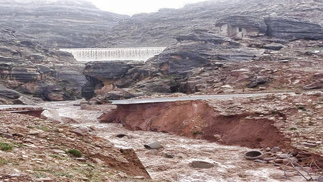 السدود والطرقات تضررت أيضاً السدود والطرقات تضررت أيضاً